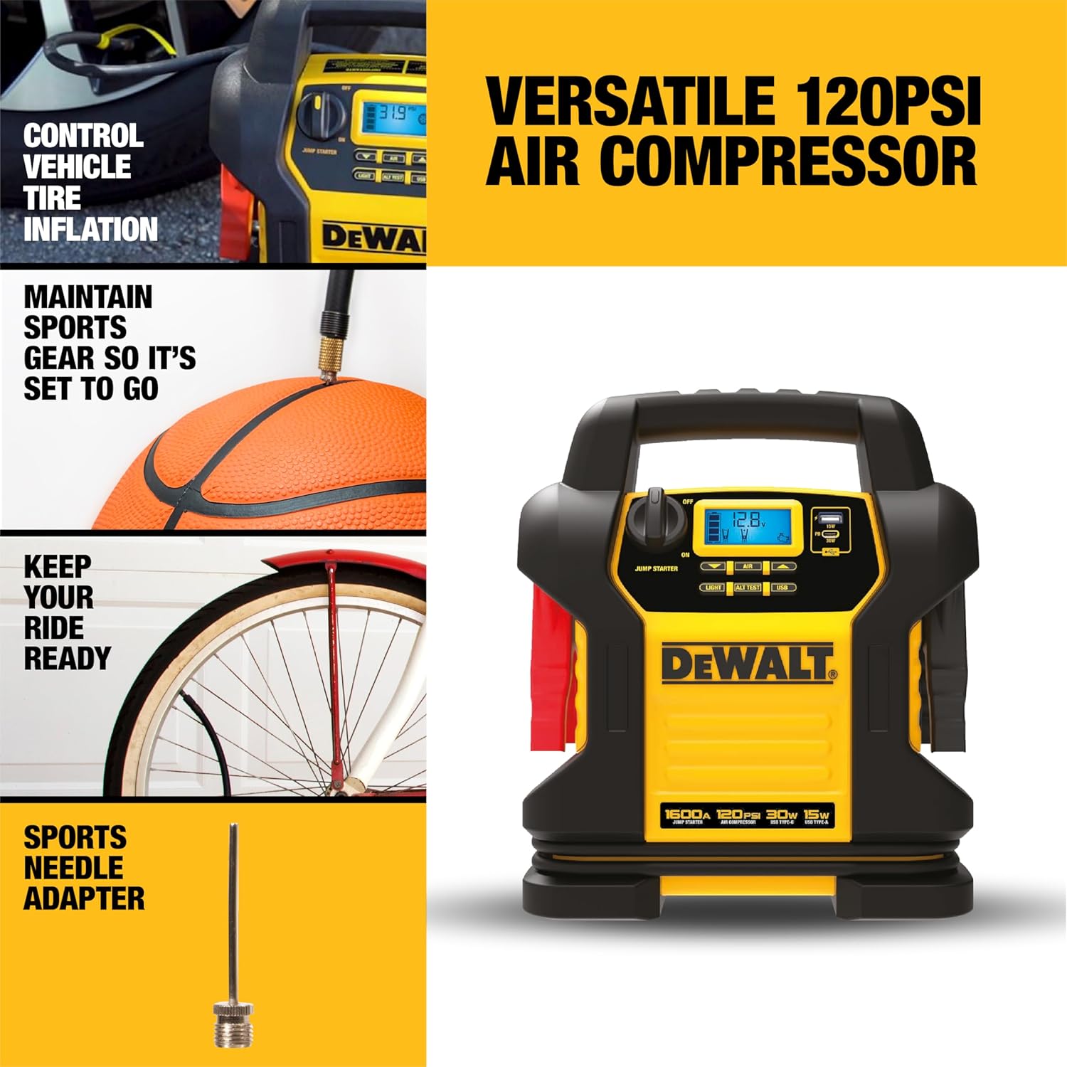1600 A Portable Jump Starter with Compressor DXAEJ14-Type3